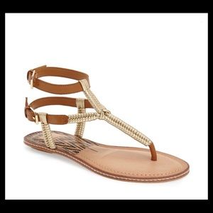 Dolce Vita flat gold sandals